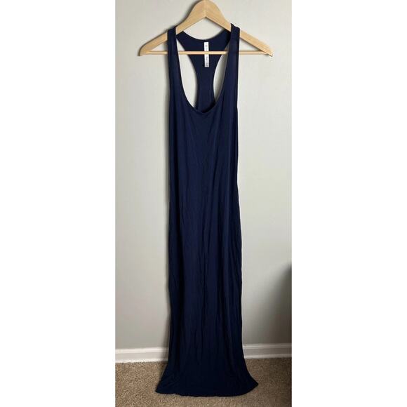 Fabletics Navy Racerback Iliana Maxi Dress Size Small Athleisure Casual Women’s - Picture 1 of 7